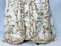 A brocaded pekin satin Sack-Back Dress - France Circa 1780