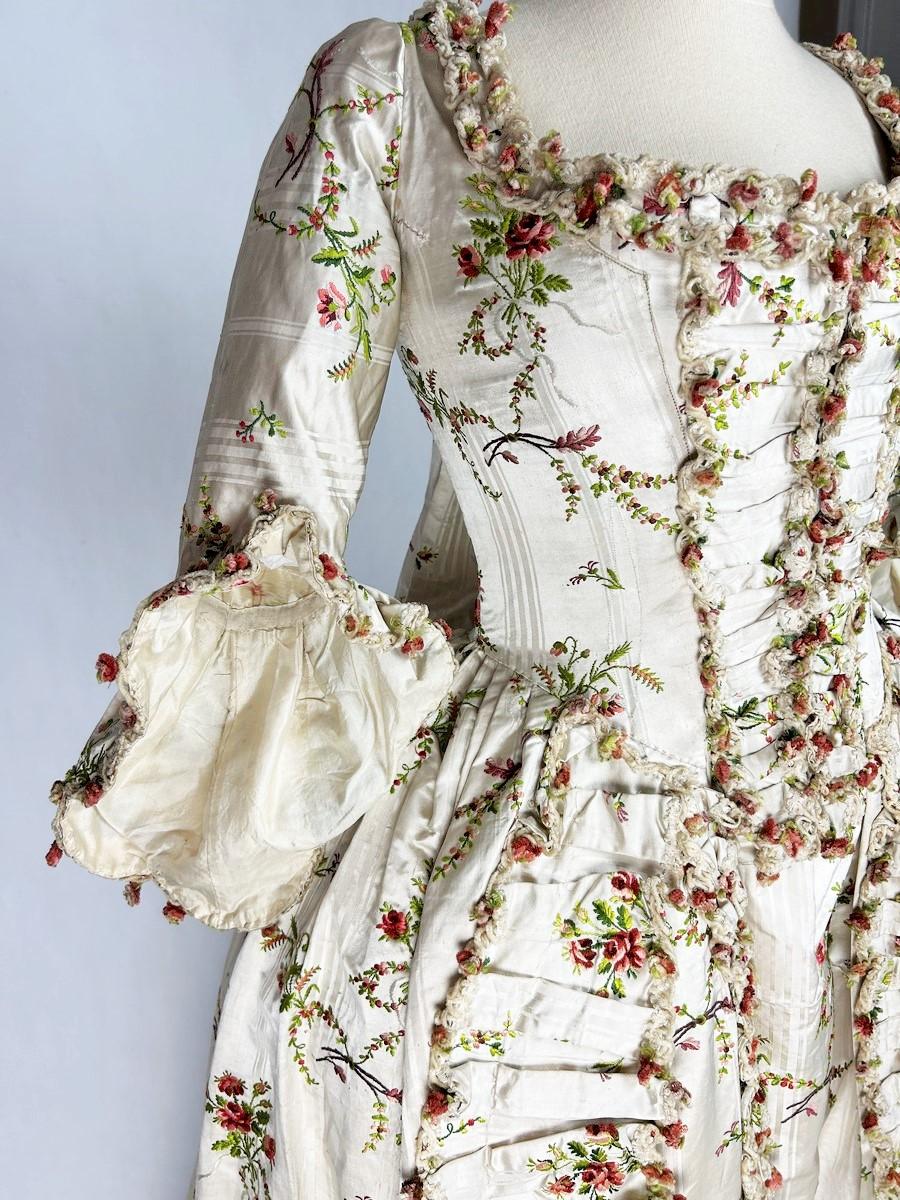 Women's A brocaded pekin satin Sack-Back Dress - France Circa 1780