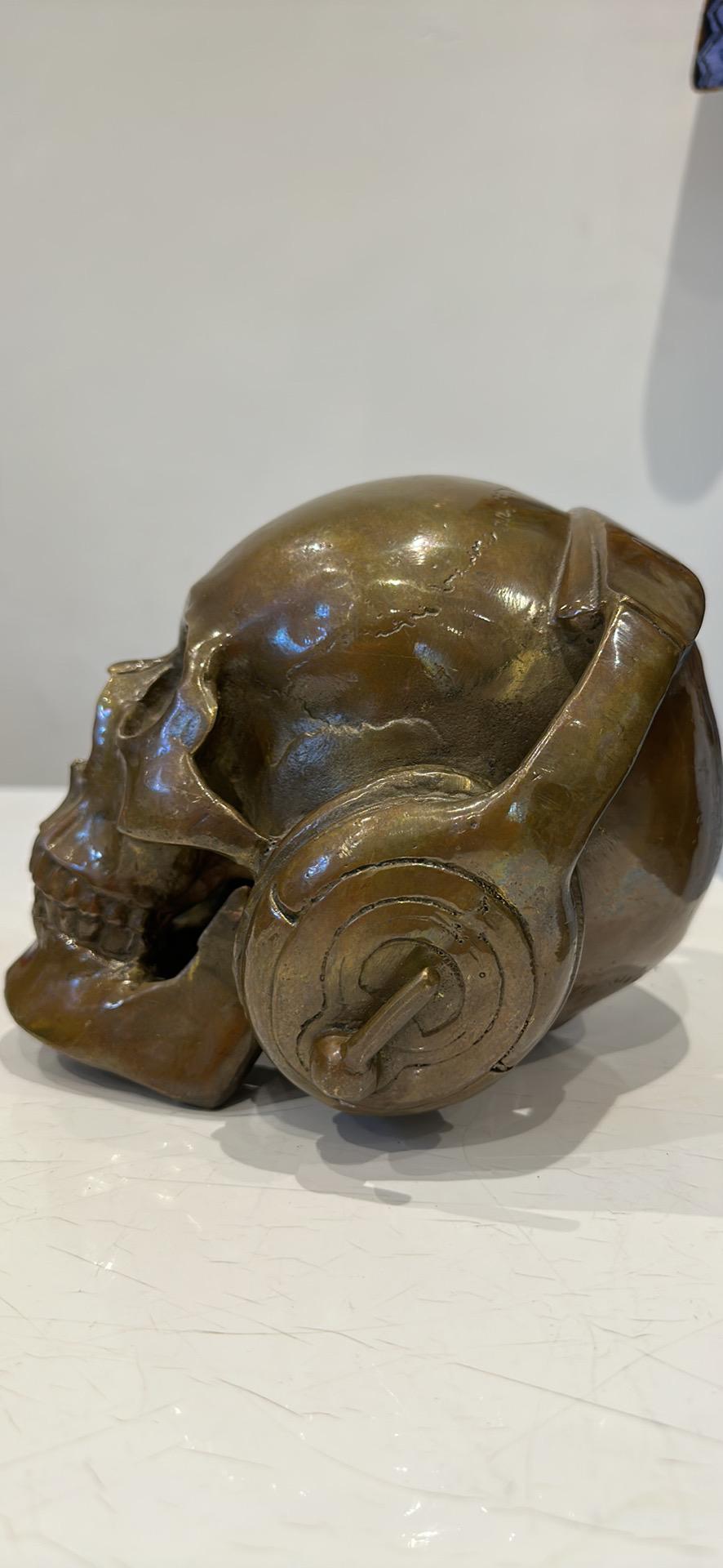 A bronze 20th century skull  In Good Condition In Southall, GB
