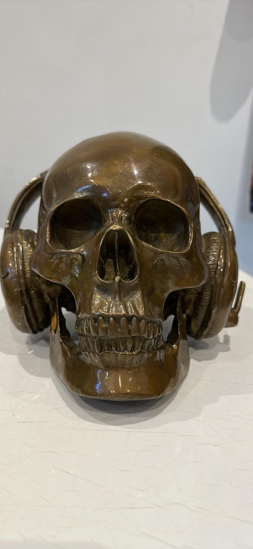 Bronze A bronze 20th century skull 