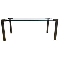 Table à café ou Cocktail Tables en bronze et verre de Peter Ghyczy
