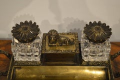 Bronze and Glass Early Victorian Period Desk Set