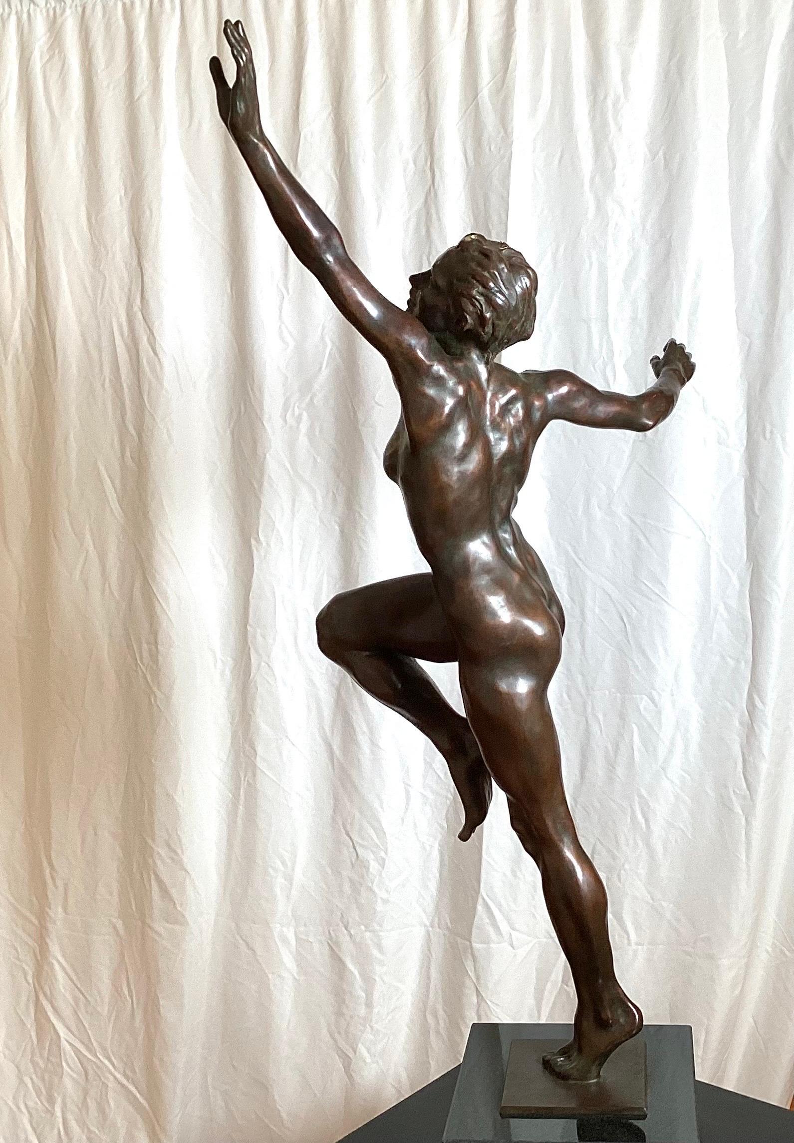 A Bronze and Marble Sculpture titled Joy by Kirsten Kokkin For Sale 10