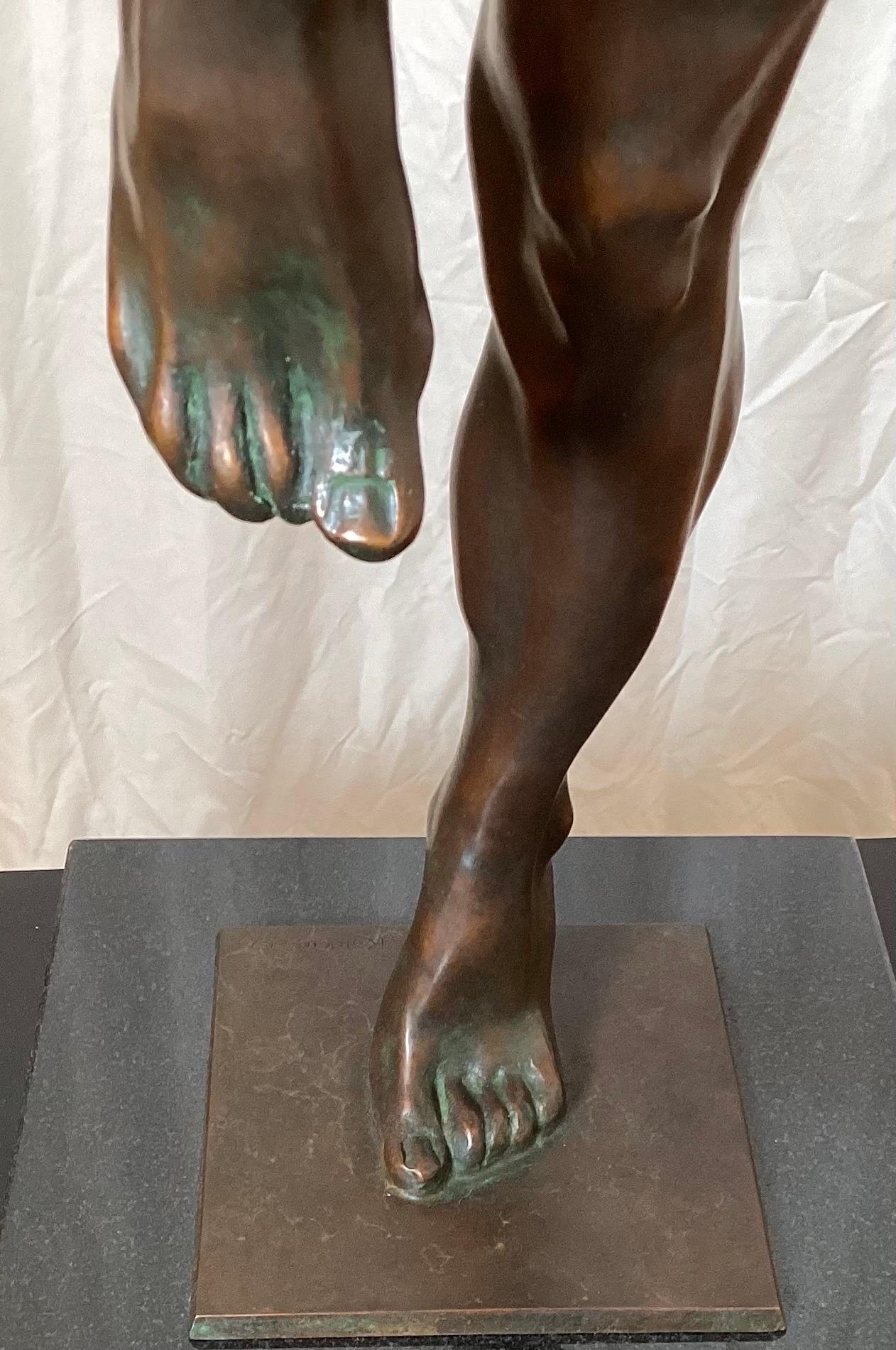A Bronze and Marble Sculpture titled Joy by Kirsten Kokkin In Good Condition For Sale In Lambertville, NJ