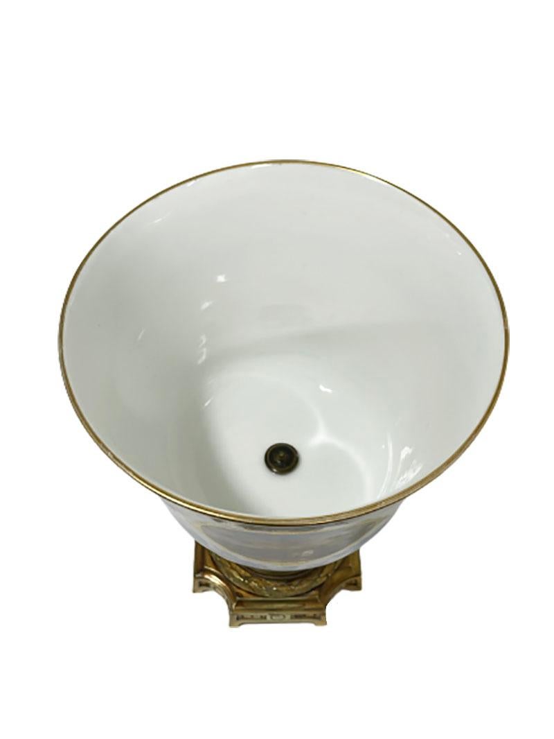 Bronze and Porcelain Jardiniere For Sale 2