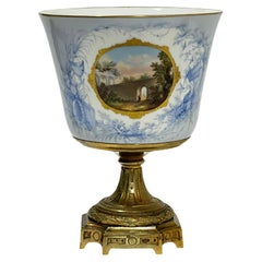 Used Bronze and Porcelain Jardiniere