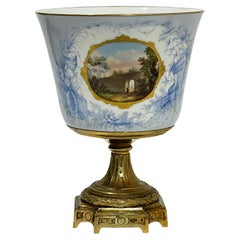 Antique Bronze and Porcelain Jardiniere