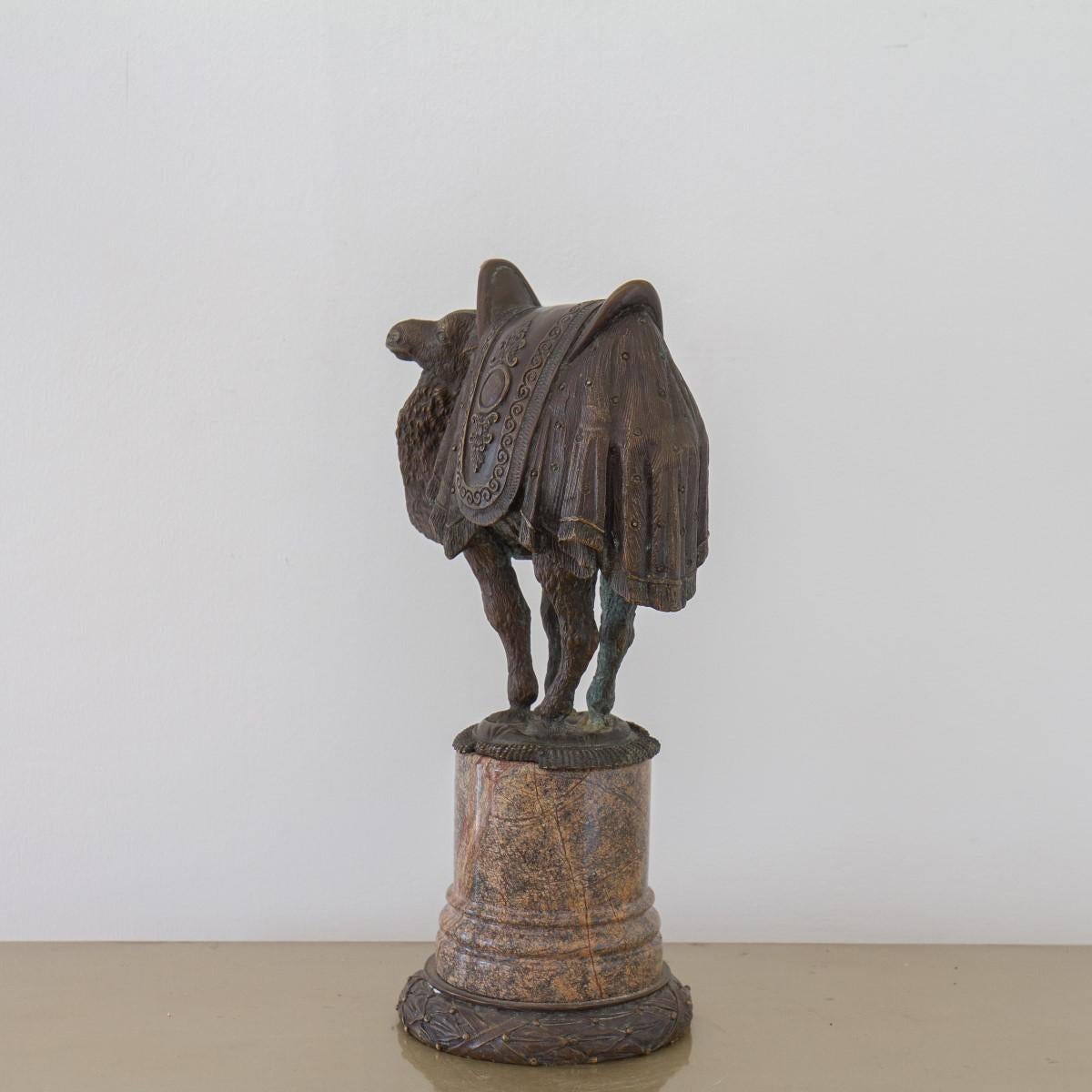 Bronze Casting of a Camel on a 19th Century Marble Base 7