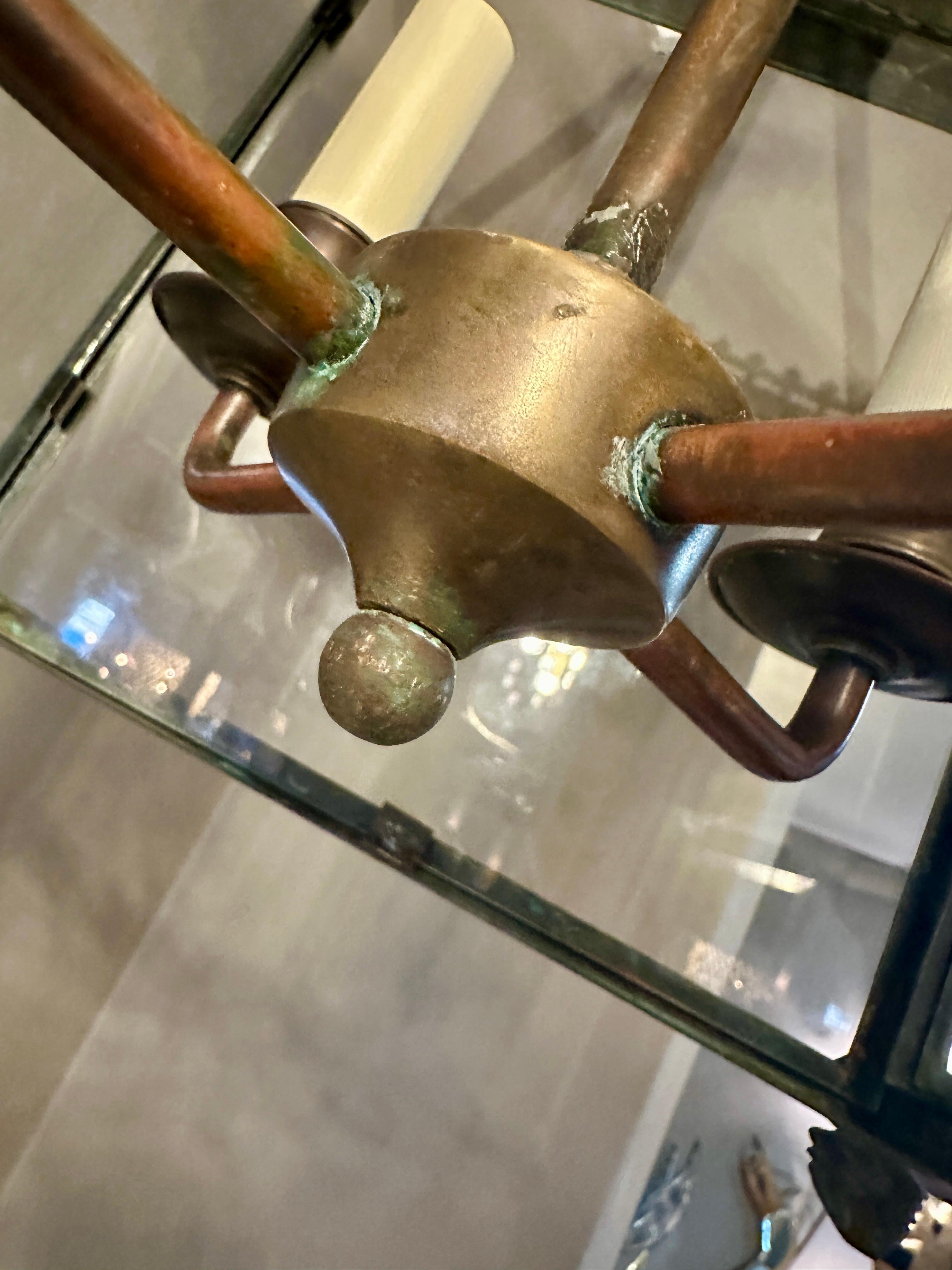 Una linterna inglesa de bronce de finales del siglo XIX en venta 11