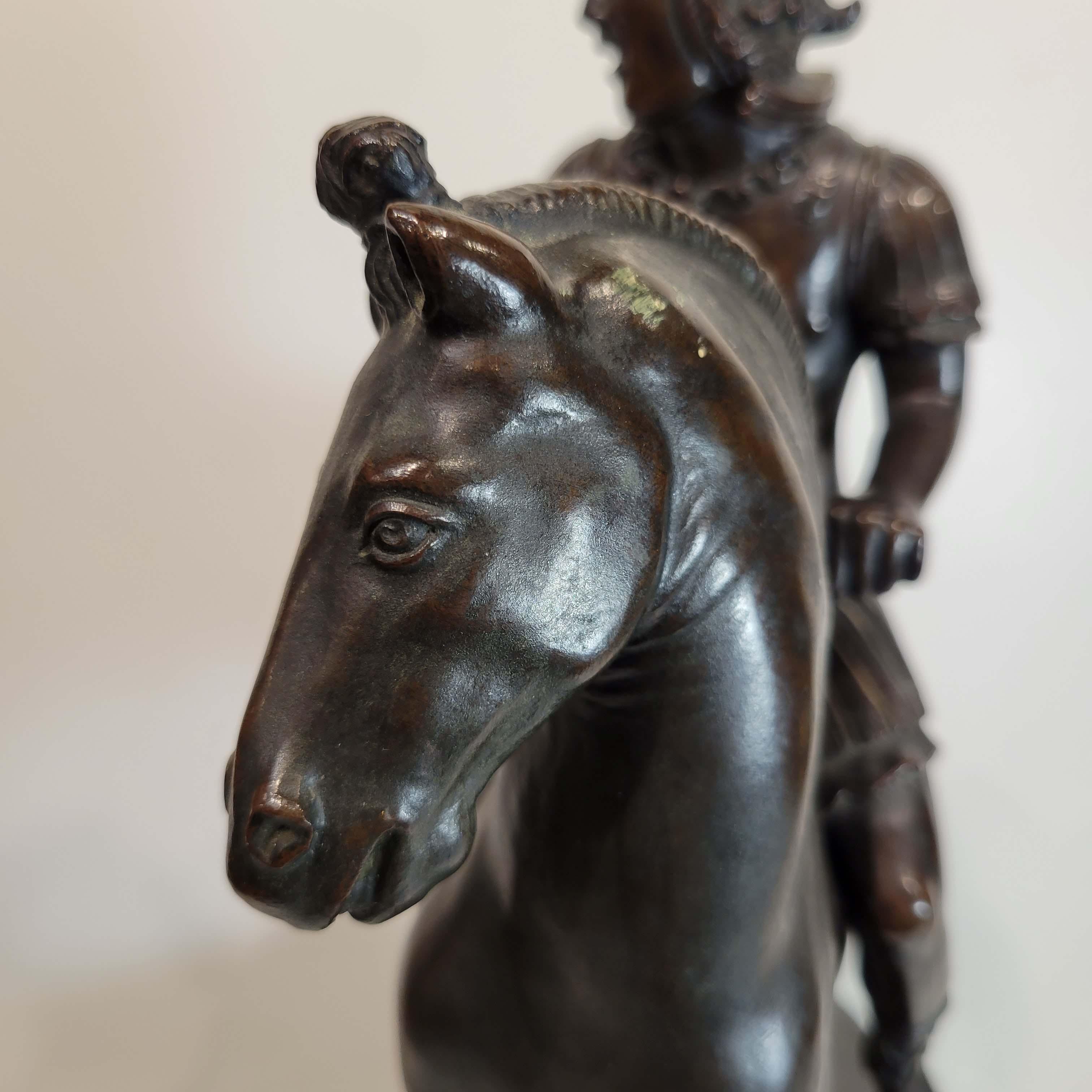 Cast Bronze Equestrian Group of the Shouting Horseman For Sale