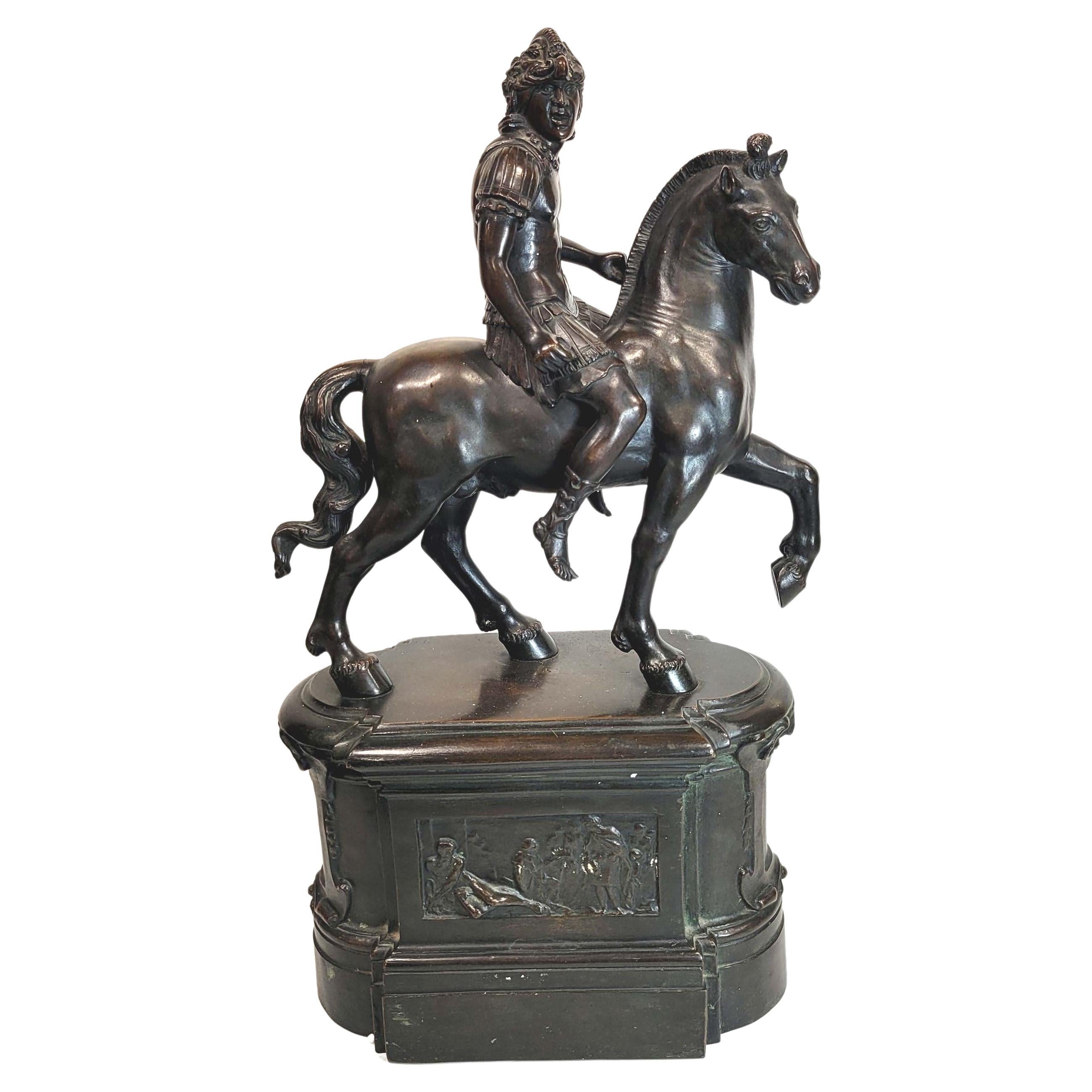 Bronze Equestrian Group of the Shouting Horseman For Sale