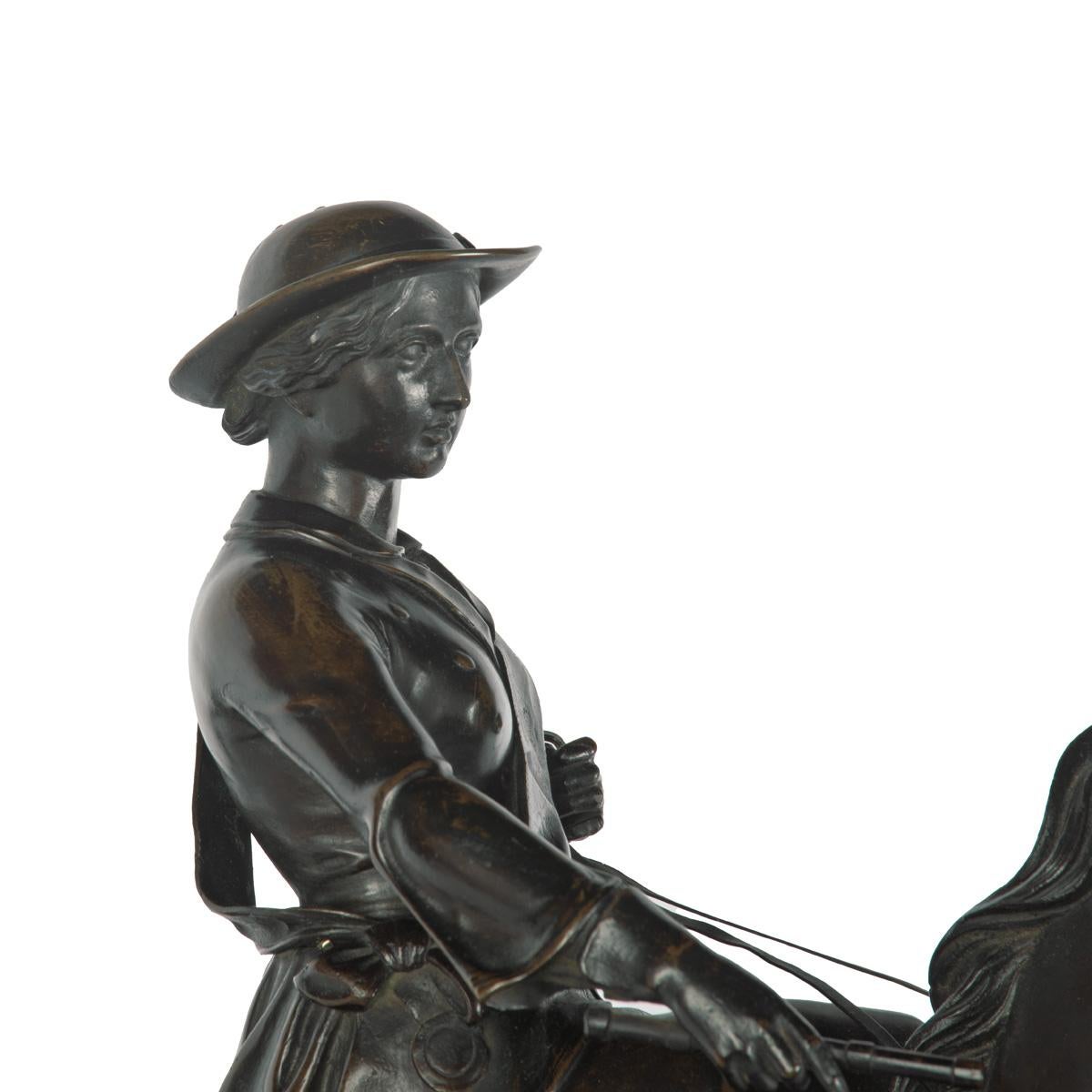 Riduzione in bronzo di una giovane regina Vittoria a cavallo dopo Thomas Thomas Thornycrof in vendita 2
