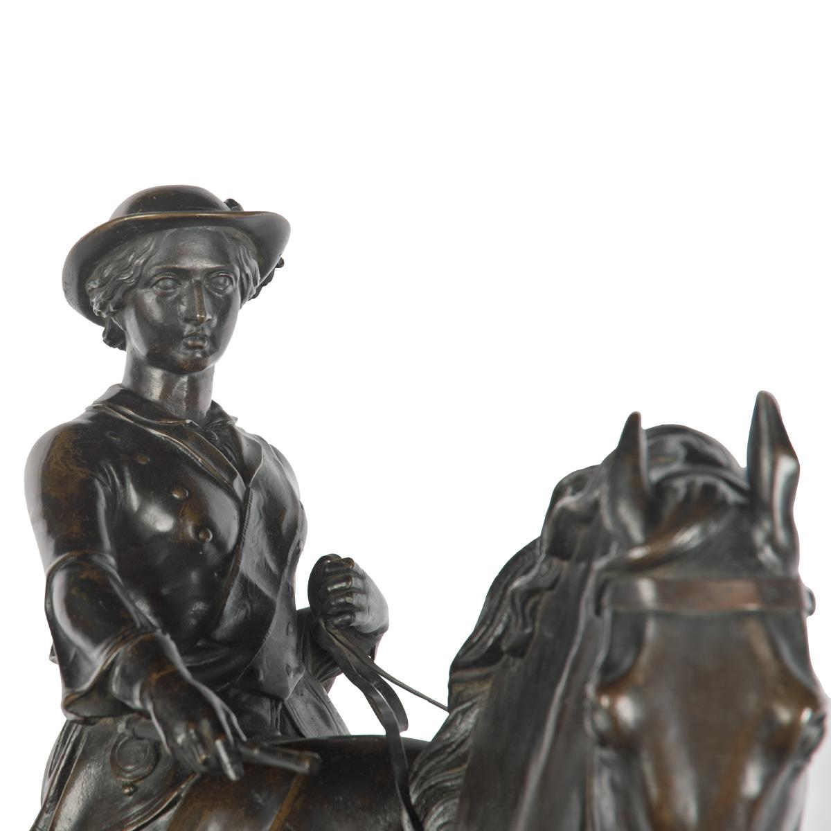 Riduzione in bronzo di una giovane regina Vittoria a cavallo dopo Thomas Thomas Thornycrof in vendita 3