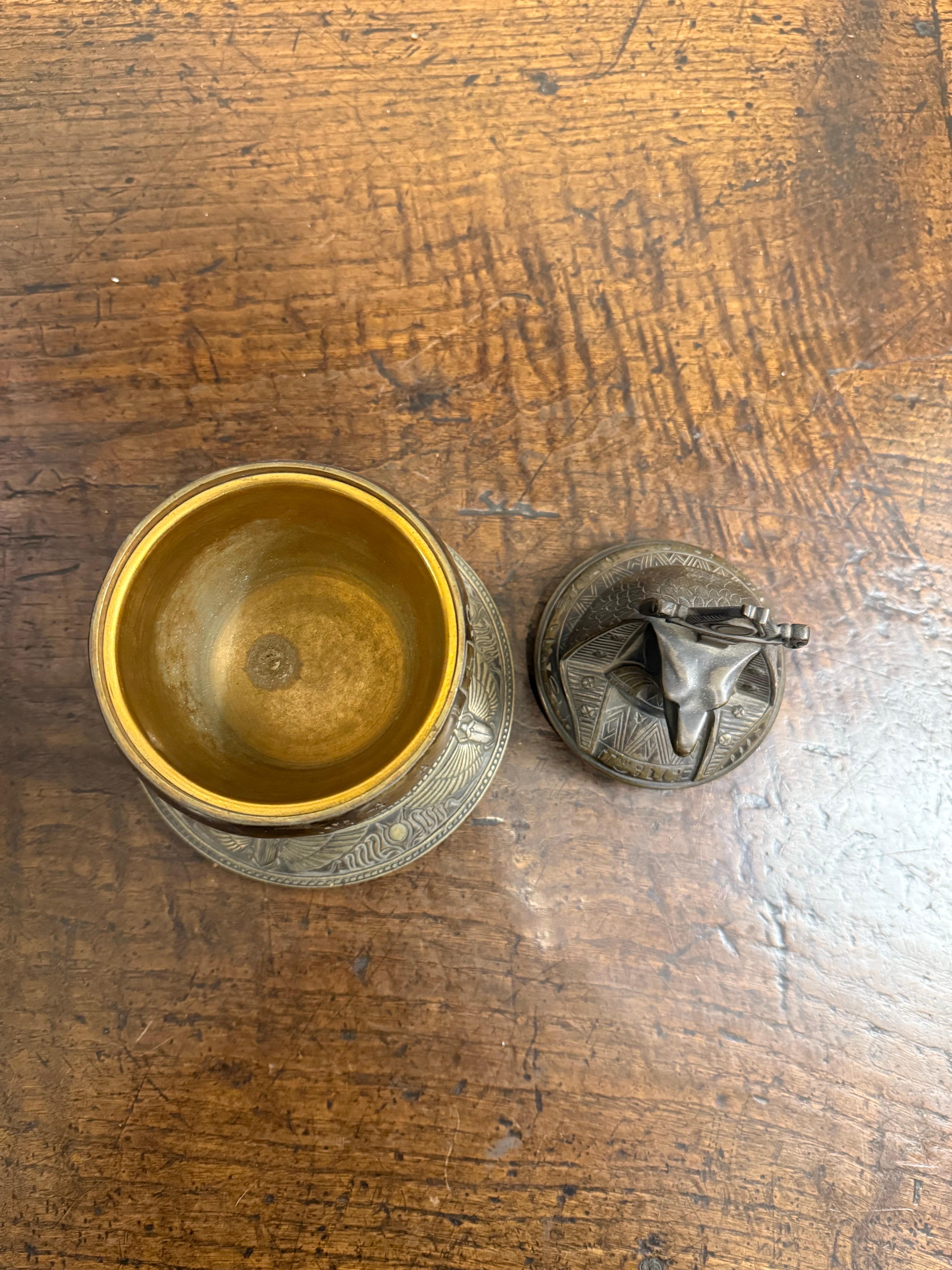 A Bronze Falcon Headed Canopic Jar, Early 20th Century For Sale 6