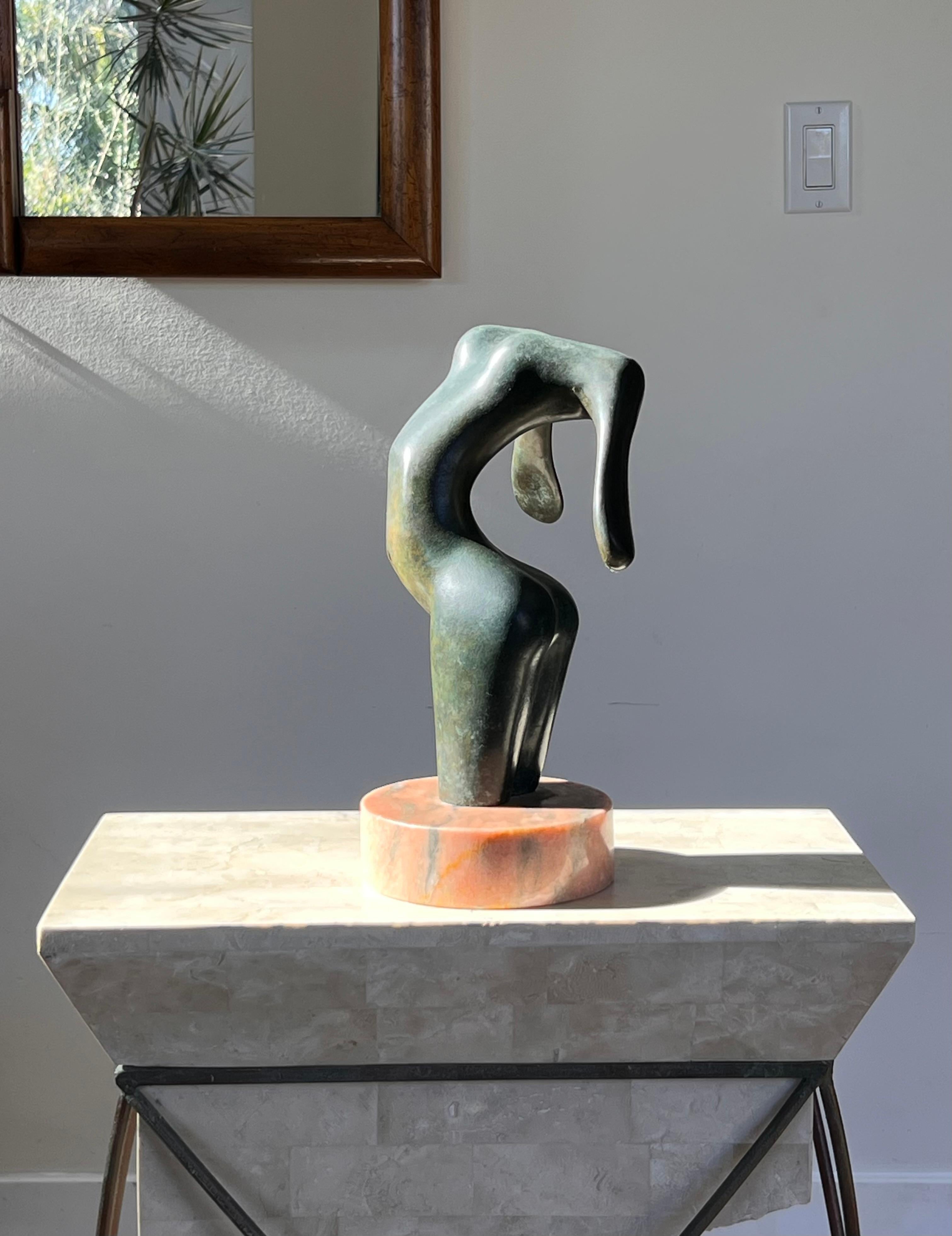 A bronze figurative sculpture after Henry Moore, signed, 20th century For Sale 10