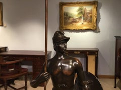 Bronze Figure of a Naked Roman Warrior by E.Beck