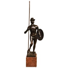 Bronze Figure of a Naked Roman Warrior by E.Beck