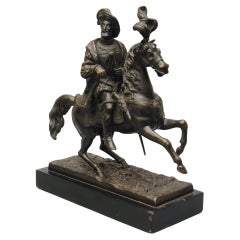 Antique Bronze Figure of Francois I on Horseback