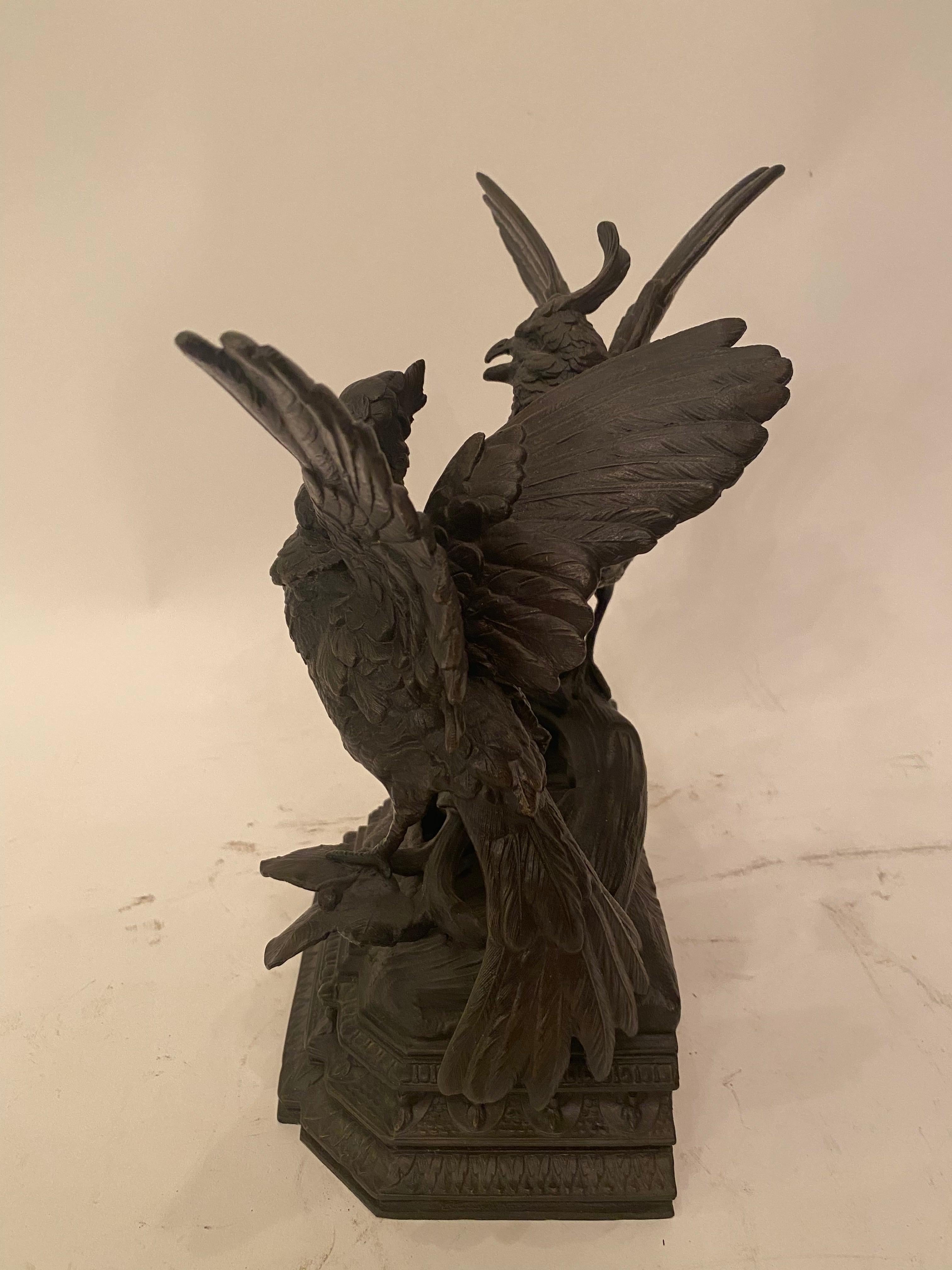 American Bronze Figure of Game Birds For Sale