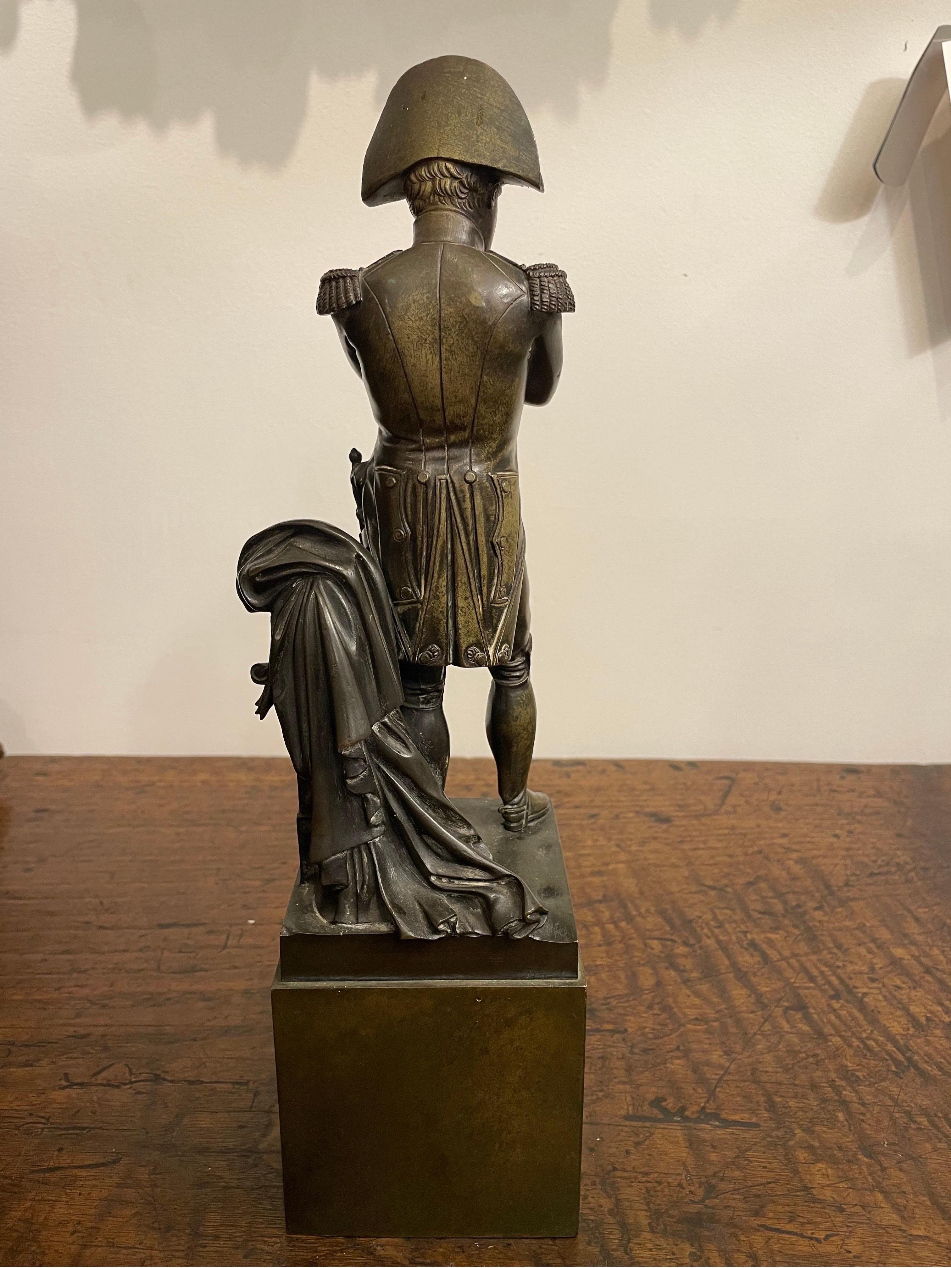 Stile impero Figura di bronzo di Napoleone, XIX secolo in vendita