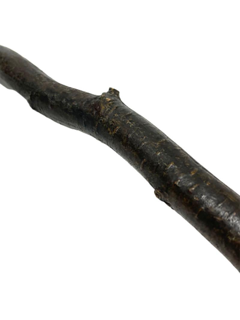 19th Century Bronze Fire Poker in the Shape of a Branch of a Tree