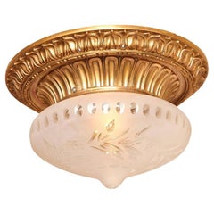 A Bronze Flush Mounted Ceiling Light by E.F. Caldwell