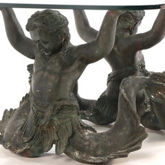 A Bronze  & Glass Coffee Table, 20th C., Thailand.