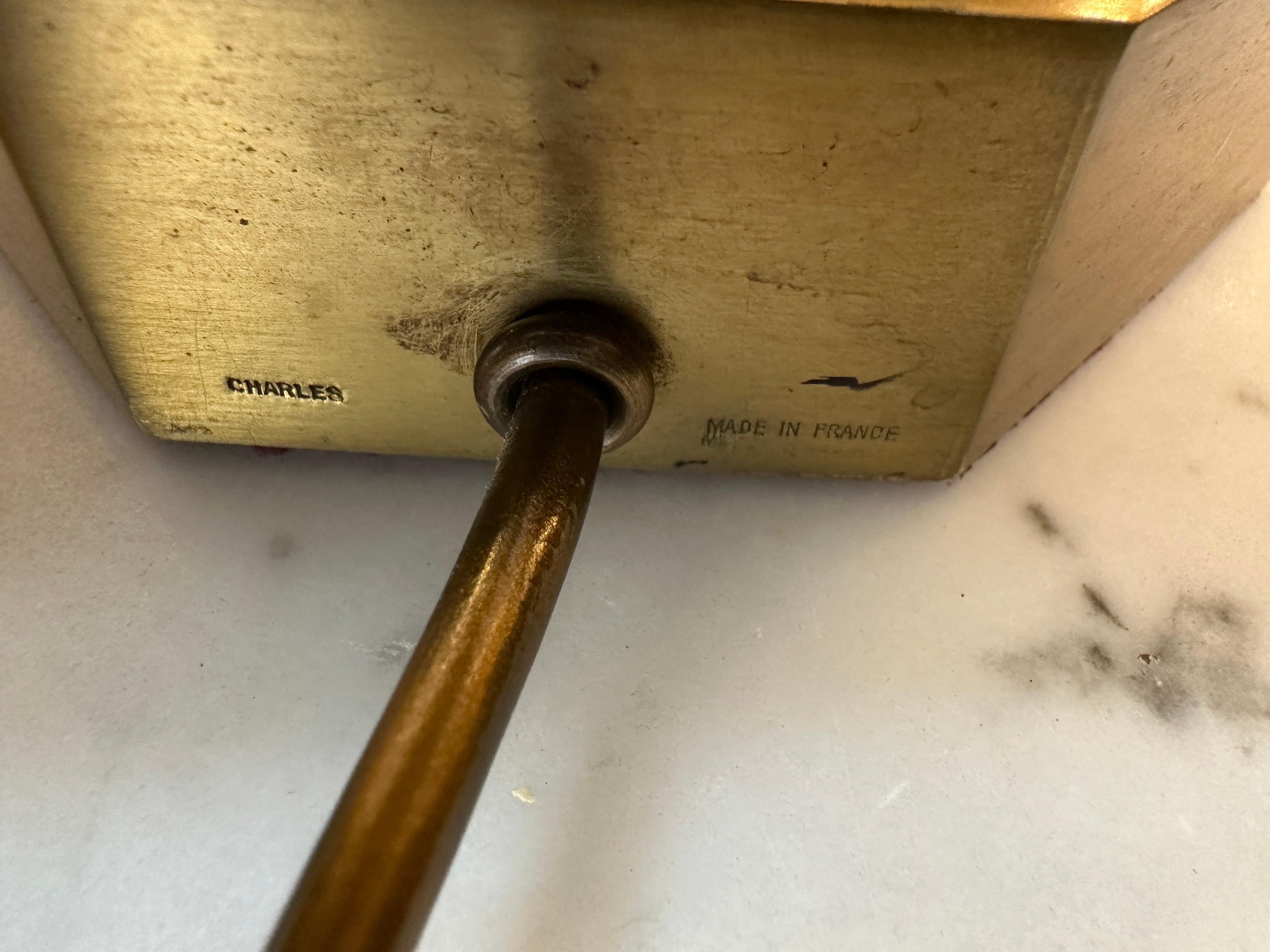A Bronze  Maison Charles Table Lamp Model 'Fractal' In Good Condition For Sale In London, GB