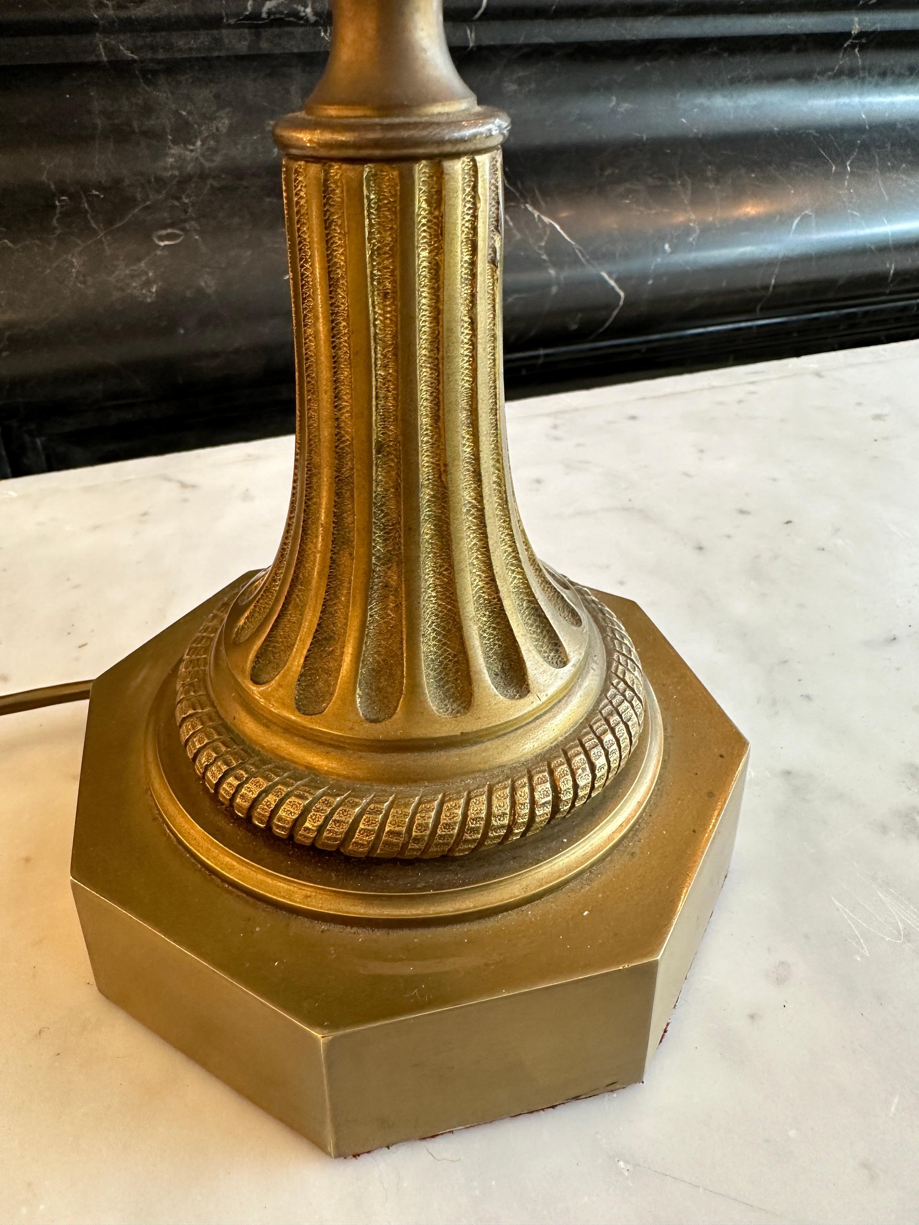 A Bronze  Maison Charles Table Lamp Model 'Fractal' For Sale 1