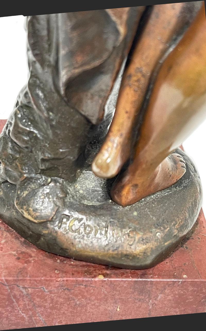 XIX secolo Bronzo neoclassico di donna nuda in piedi, di Felix Görling in vendita