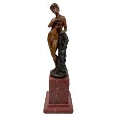 Femme nue debout en bronze de style néoclassique, par Felix Görling