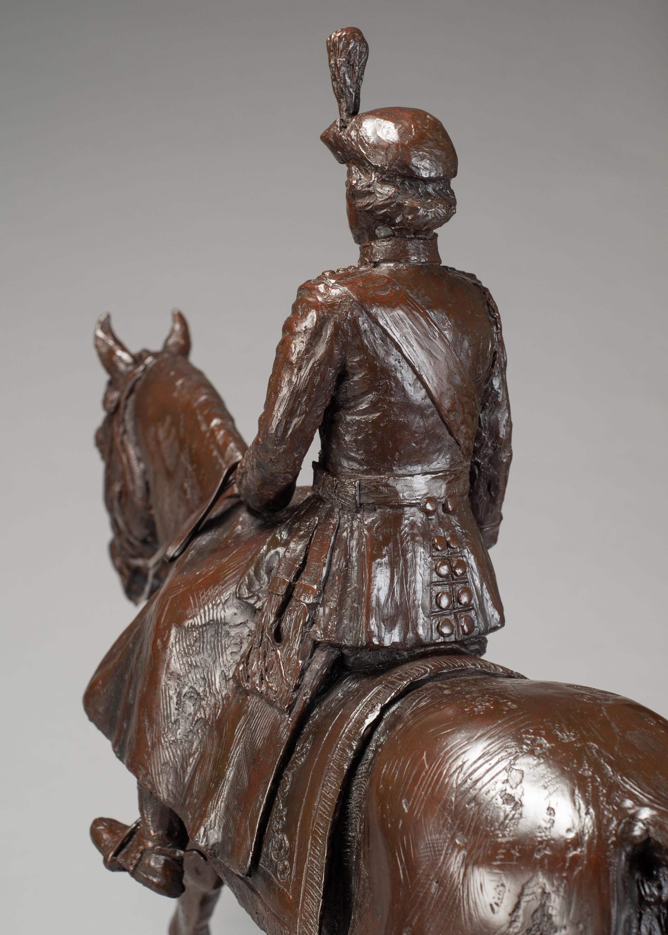 A bronze of Queen Elizabeth II Trooping the Colour by Amy Goodman For Sale 10