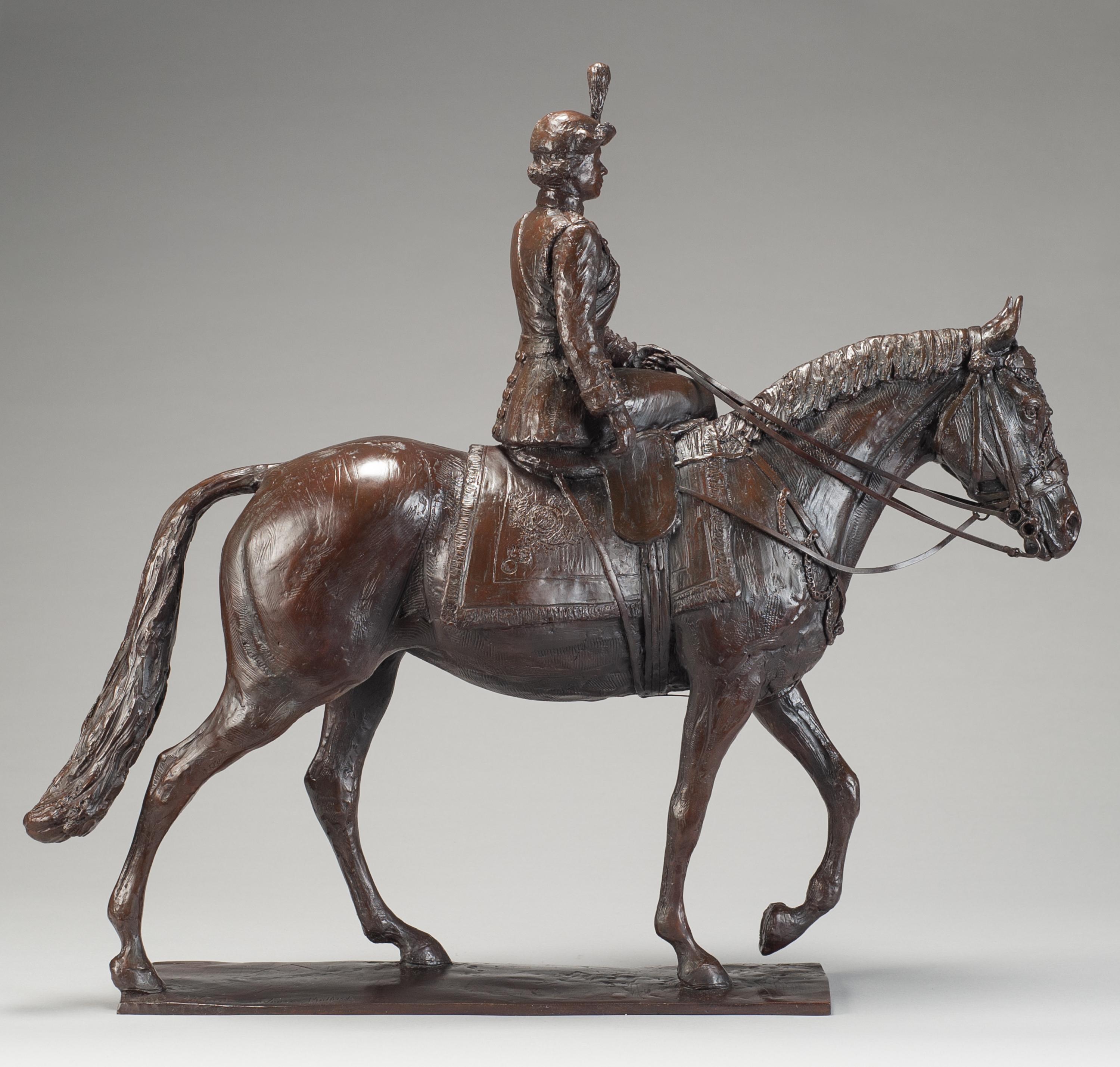 Contemporary A bronze of Queen Elizabeth II Trooping the Colour by Amy Goodman For Sale