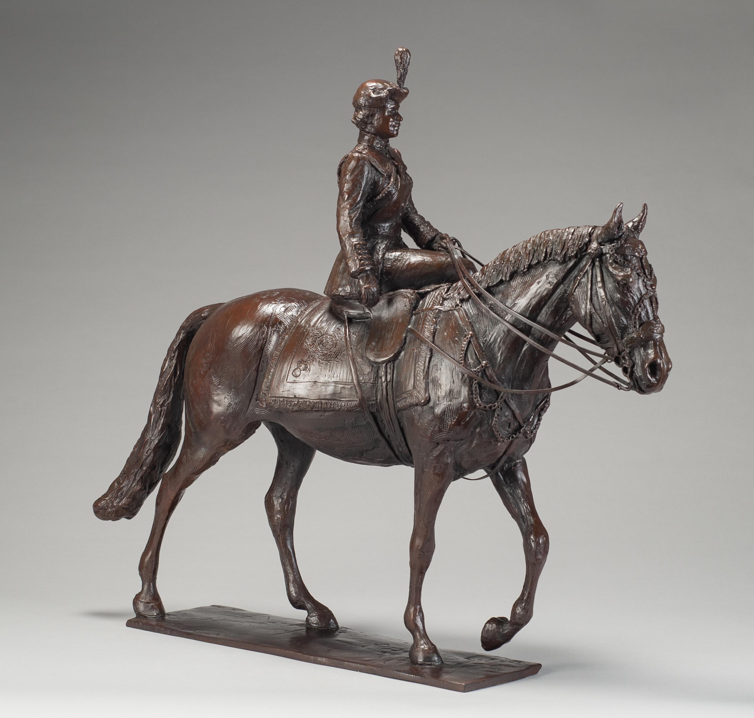 Bronze A bronze of Queen Elizabeth II Trooping the Colour by Amy Goodman For Sale