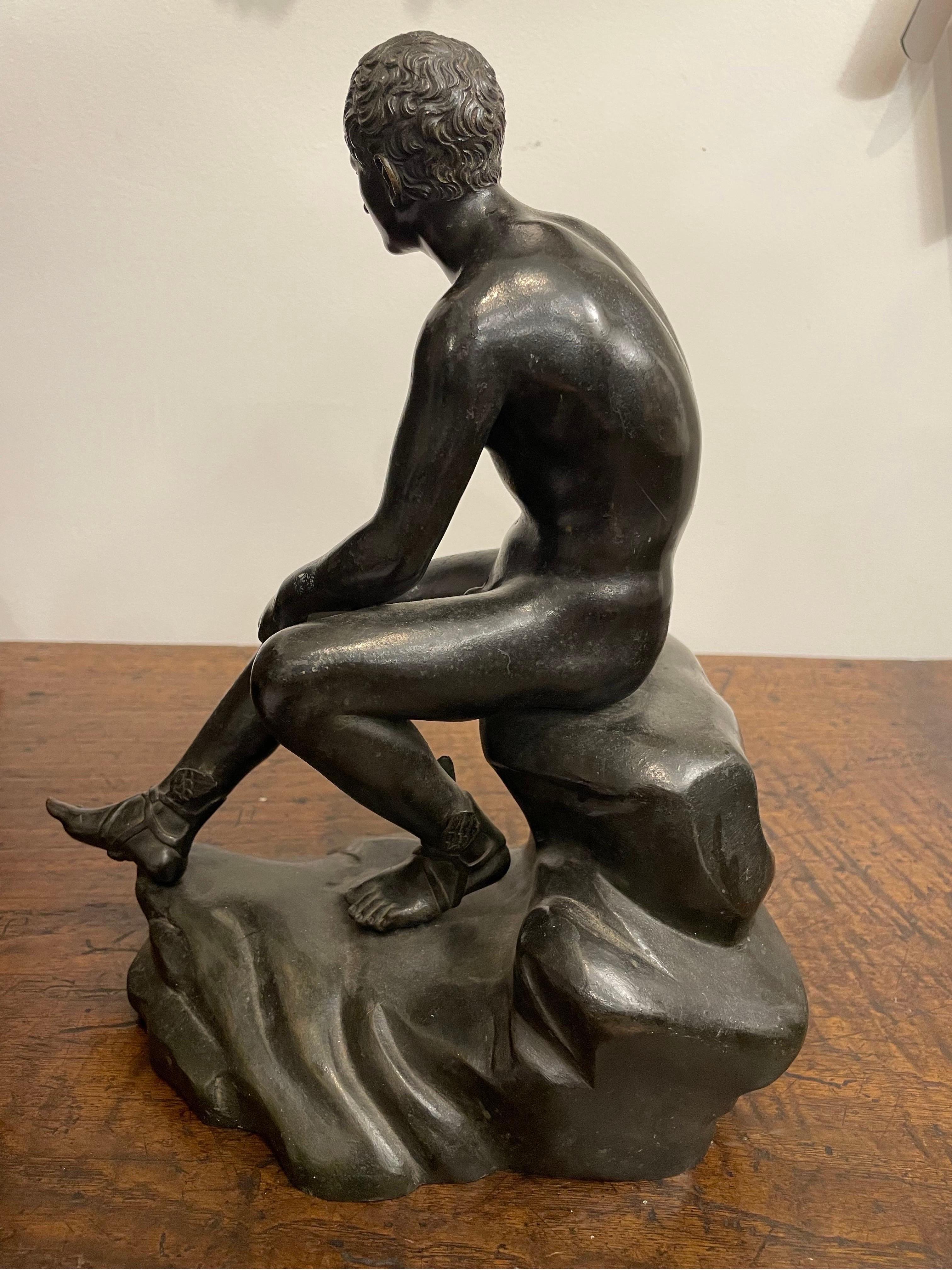 Greco Bronzo di Ermes seduto, XIX secolo in vendita