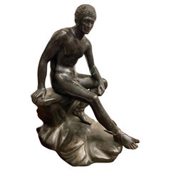 Bronze de l'Hermès assis en bronze, 19e siècle