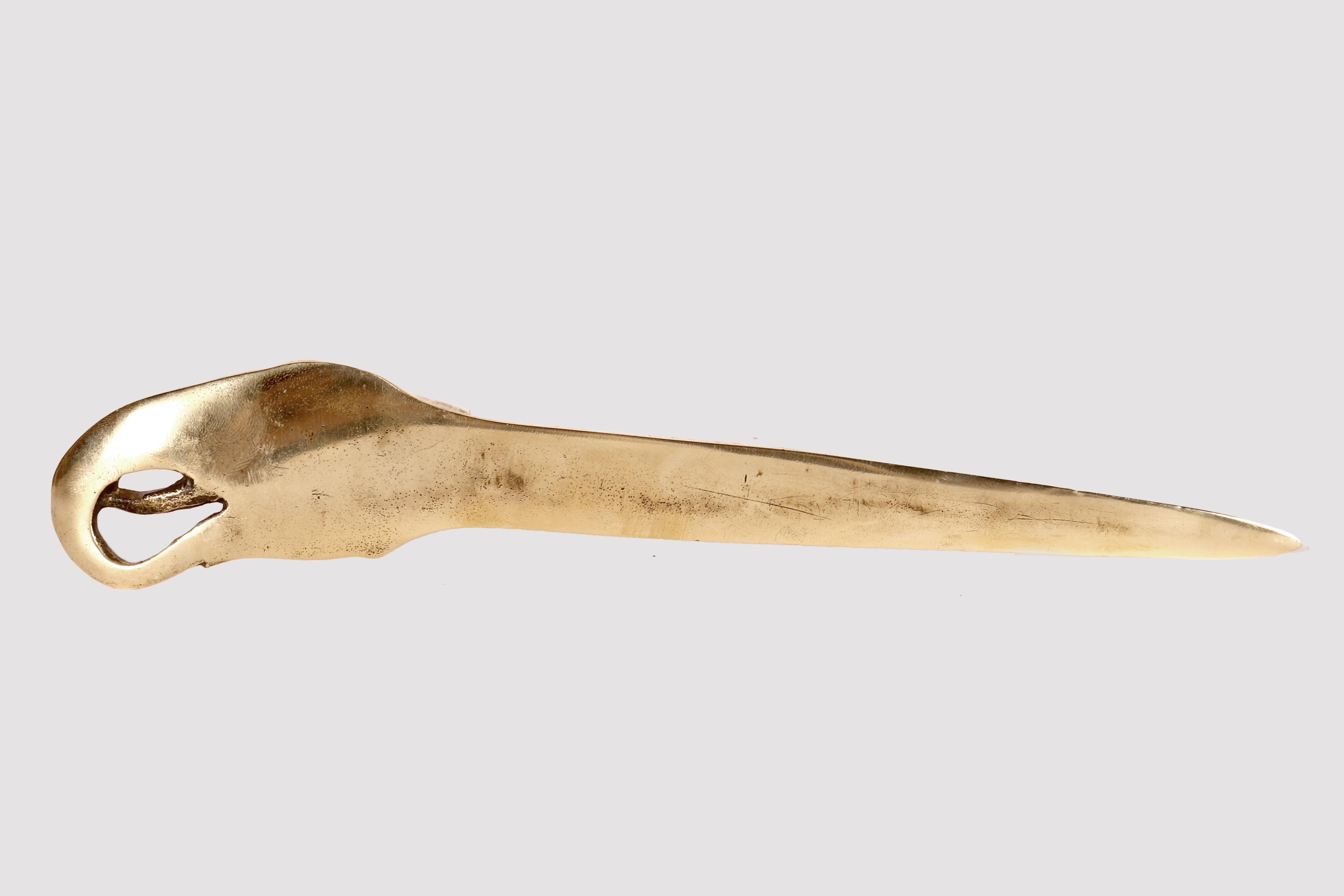 Ein Bronze-Papiermesseröffner mit einem Elefantenkopf aus Bronze, Großbritannien 1890. im Angebot 4