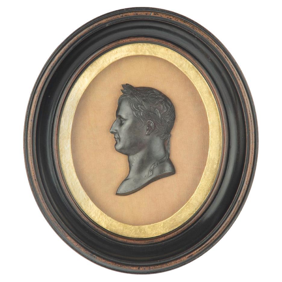 A bronze portrait of Emperor Napoleon Bonaparte, by Andrieu For Sale