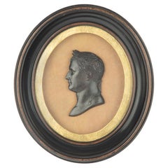 Ein Bronzeporträt von Kaiser Napoleon Bonaparte, von Andrieu