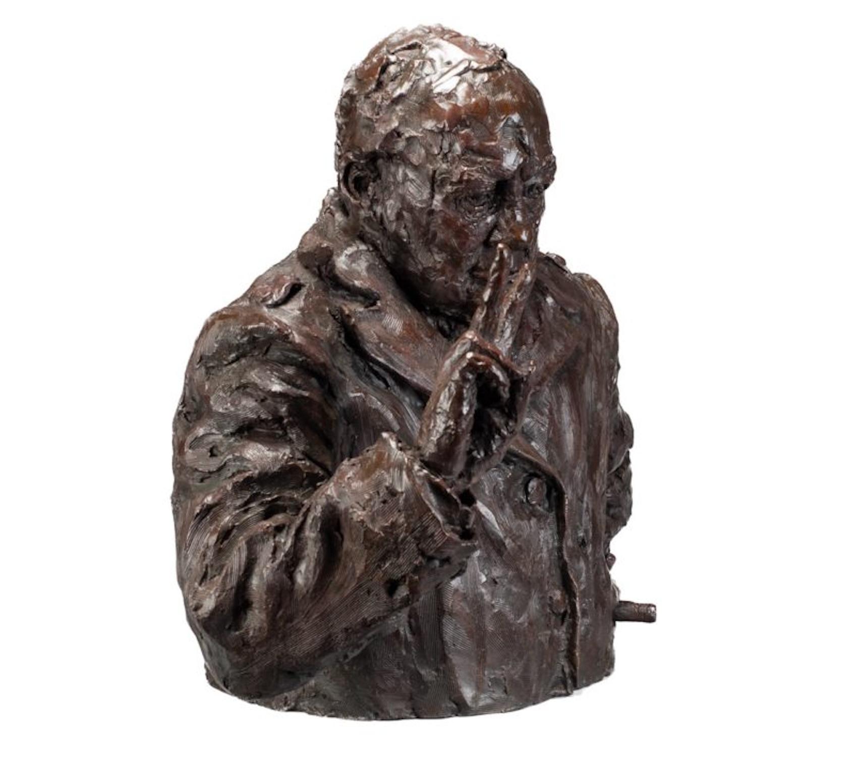 Un portrait en bronze de Sir Winston Churchill par Rufus Martin, 2023 en vente 2