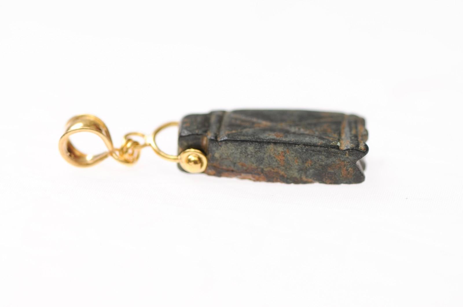 A Bronze Roman Pendant w/ 21K trim For Sale 7