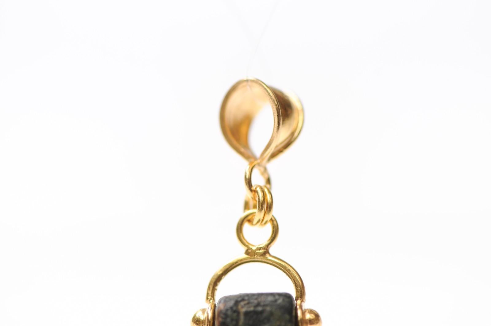A Bronze Roman Pendant w/ 21K trim For Sale 1
