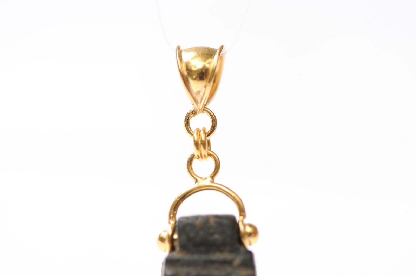 A Bronze Roman Pendant w/ 21K trim For Sale 3