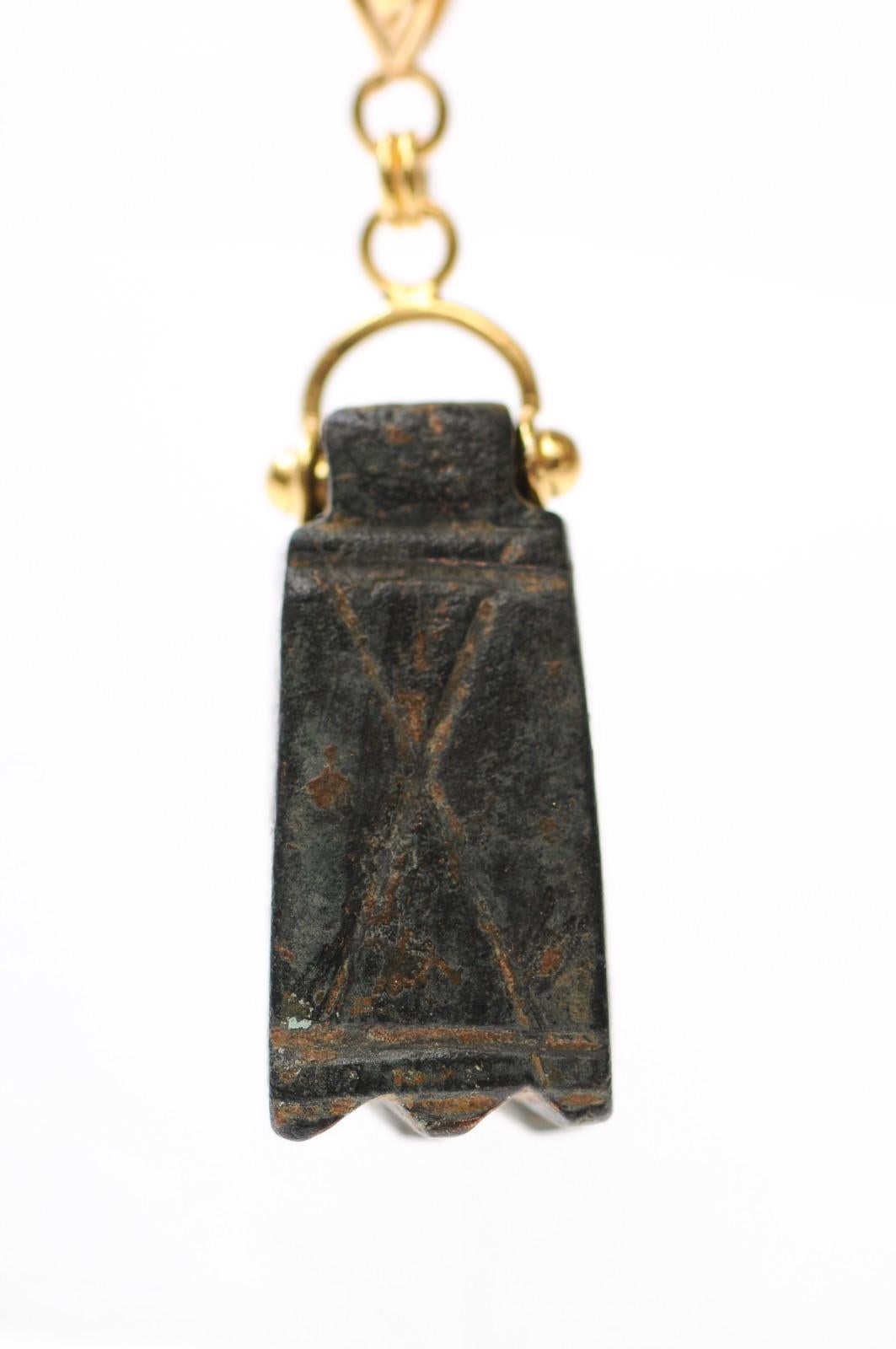 A Bronze Roman Pendant w/ 21K trim For Sale 4