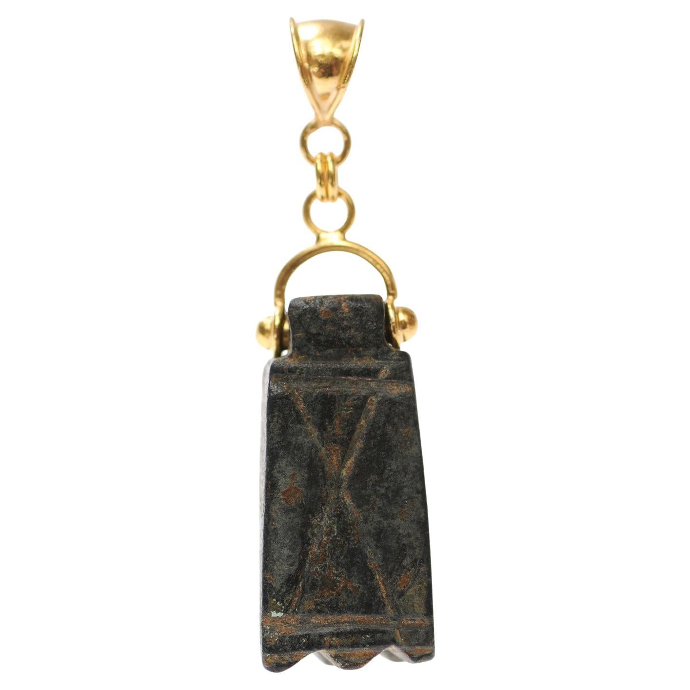 A Bronze Roman Pendant w/ 21K trim