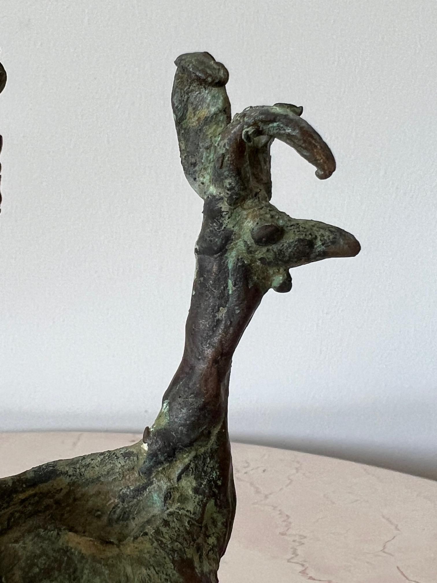 Bronze Rooster by Anne Van Kleeck For Sale 1