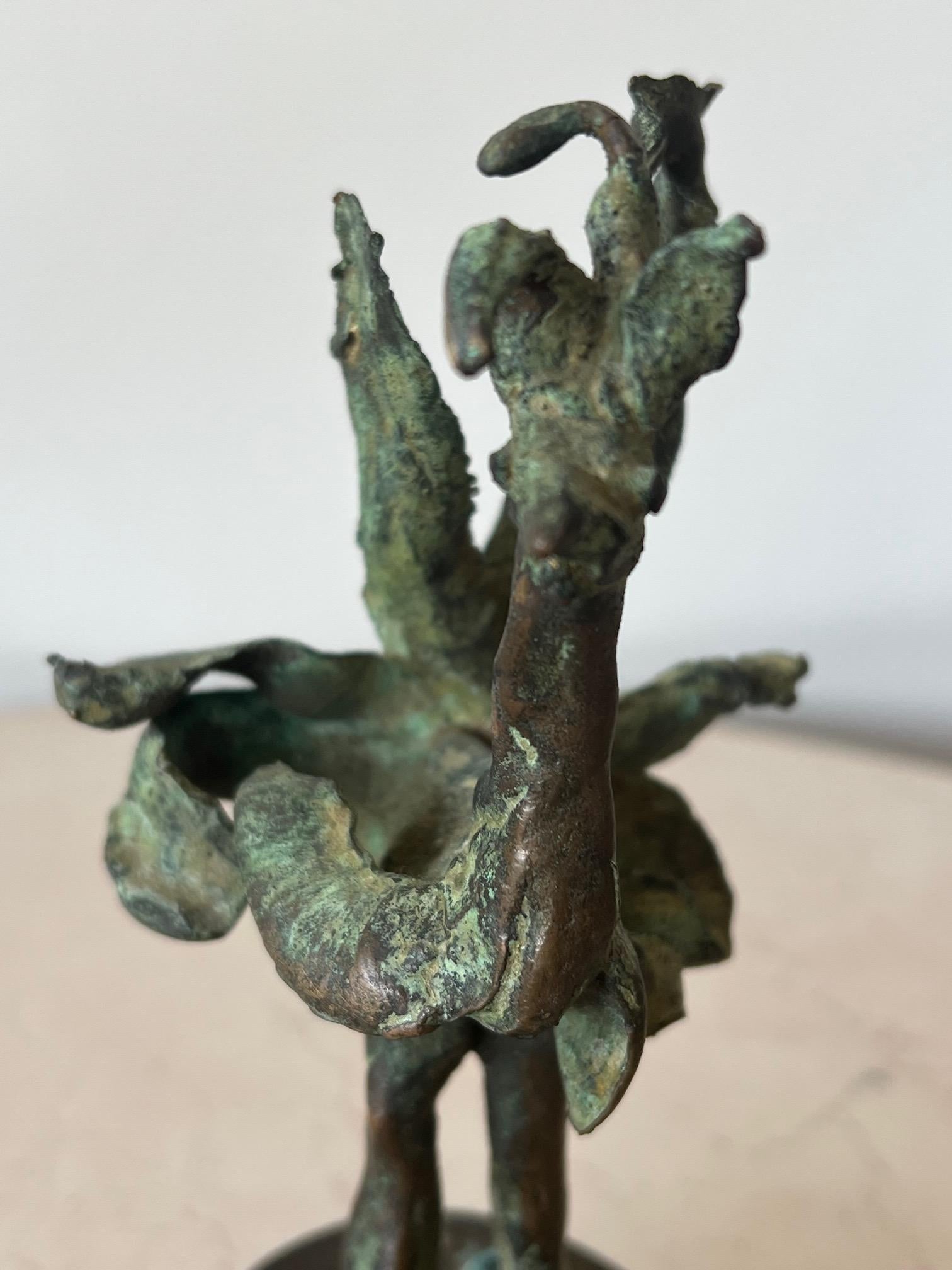 Bronze Rooster by Anne Van Kleeck For Sale 2