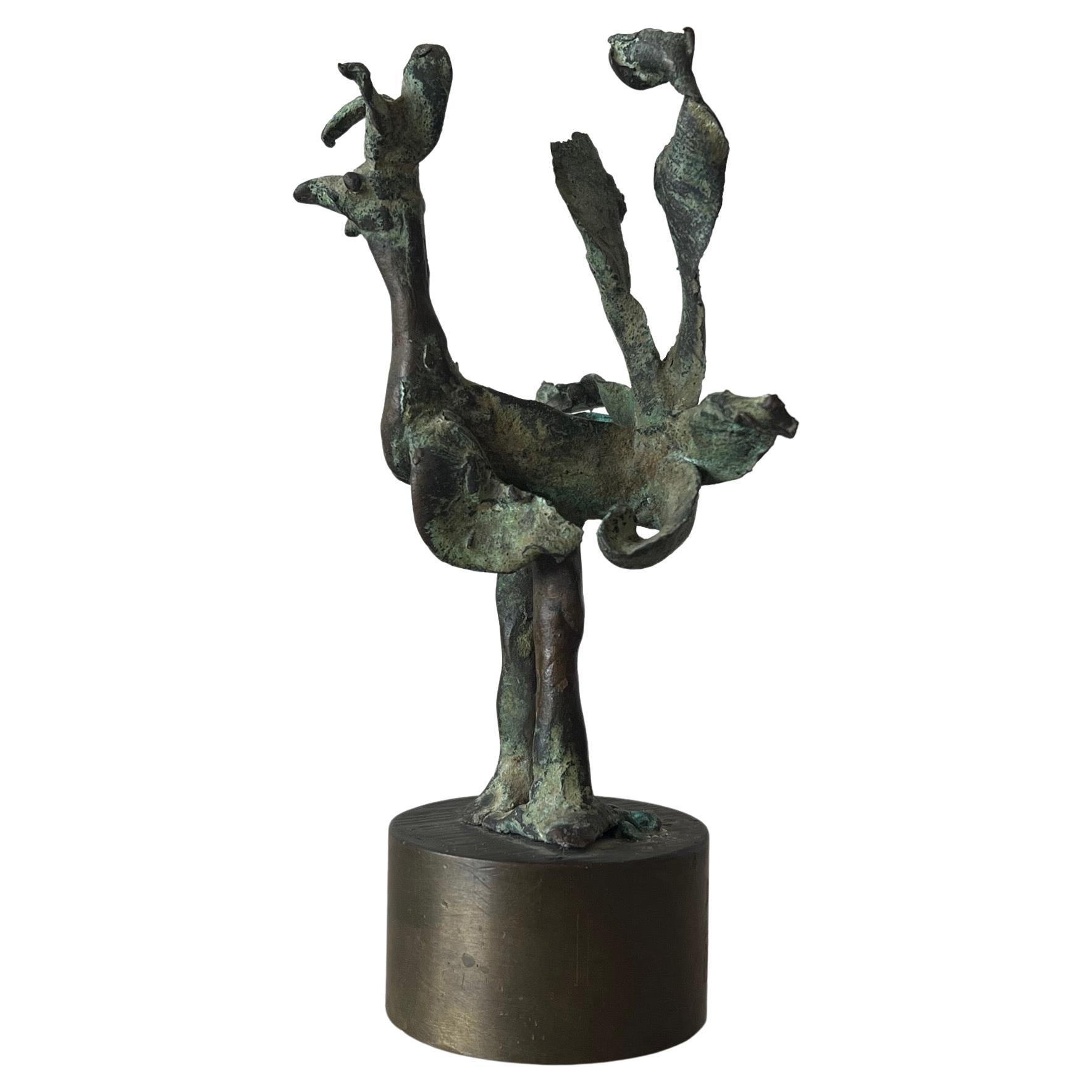 Bronze Rooster by Anne Van Kleeck For Sale