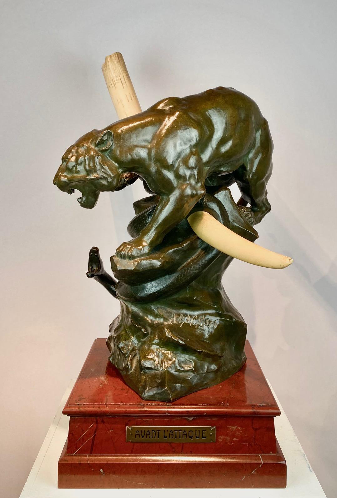A  scultura in bronzo di Alfons Lambert Baggen (1862-1937). in vendita 4