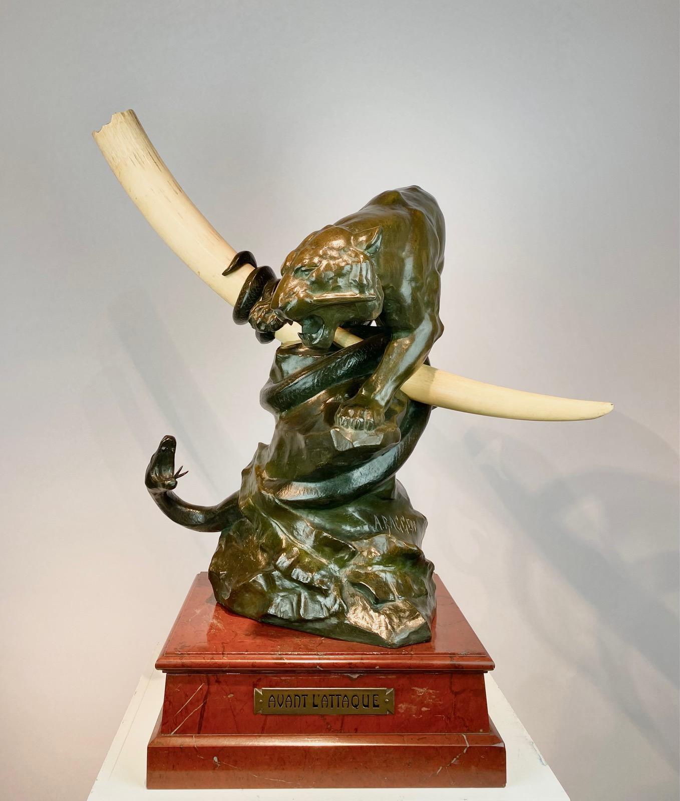 A  scultura in bronzo di Alfons Lambert Baggen (1862-1937). in vendita 5